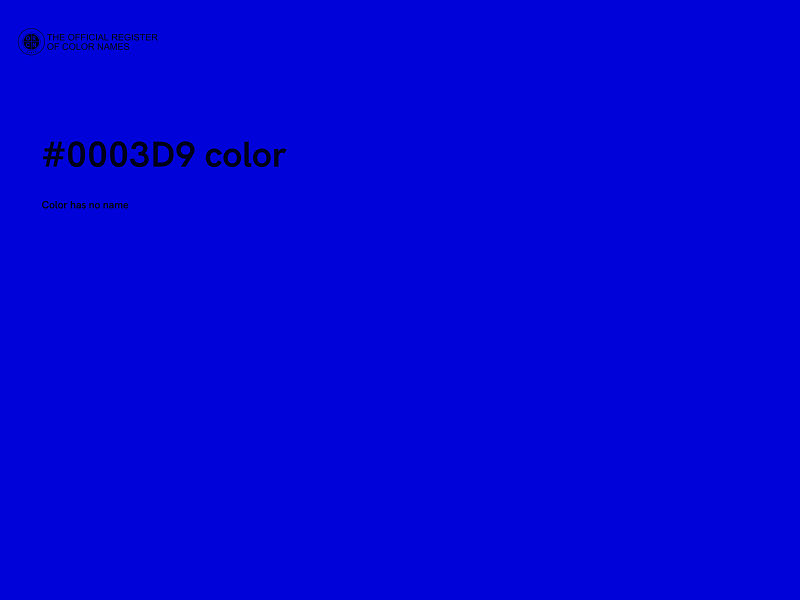 #0003D9 color image