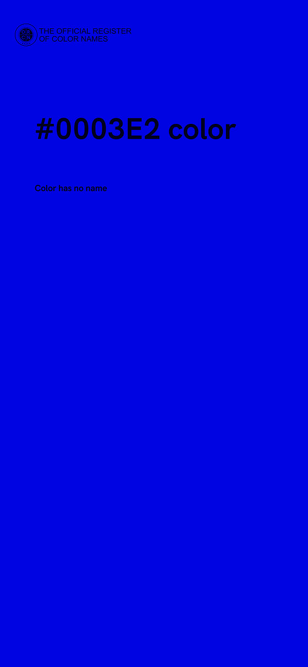 #0003E2 color image