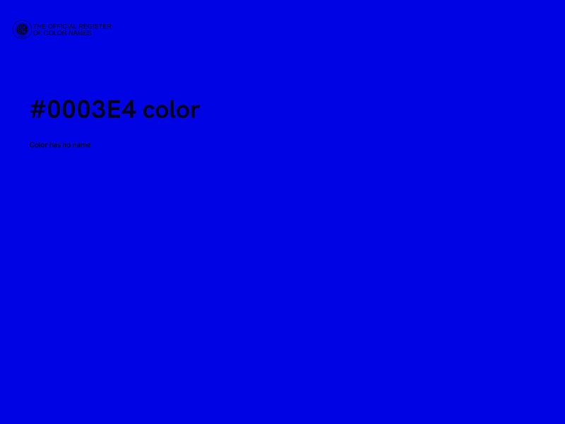 #0003E4 color image