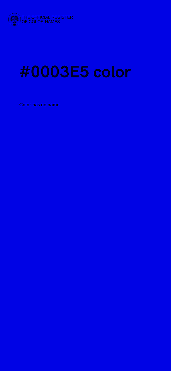 #0003E5 color image