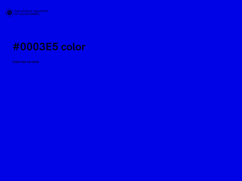 #0003E5 color image