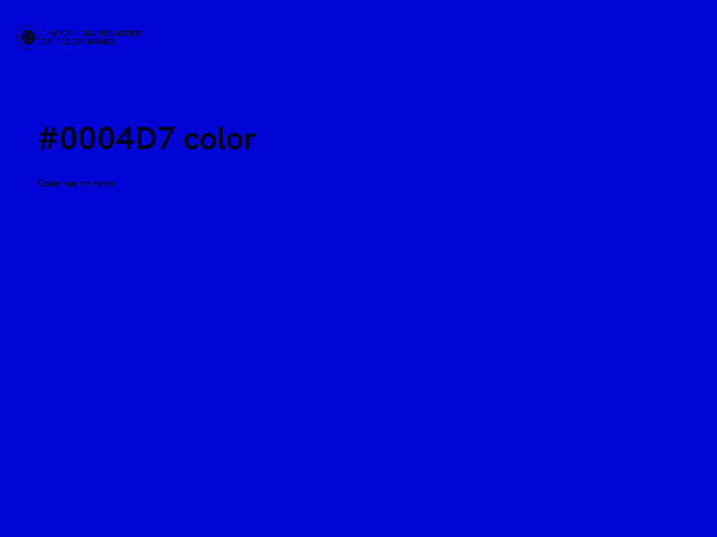 #0004D7 color image