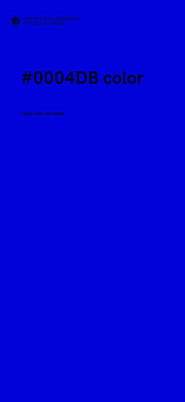 #0004DB color image