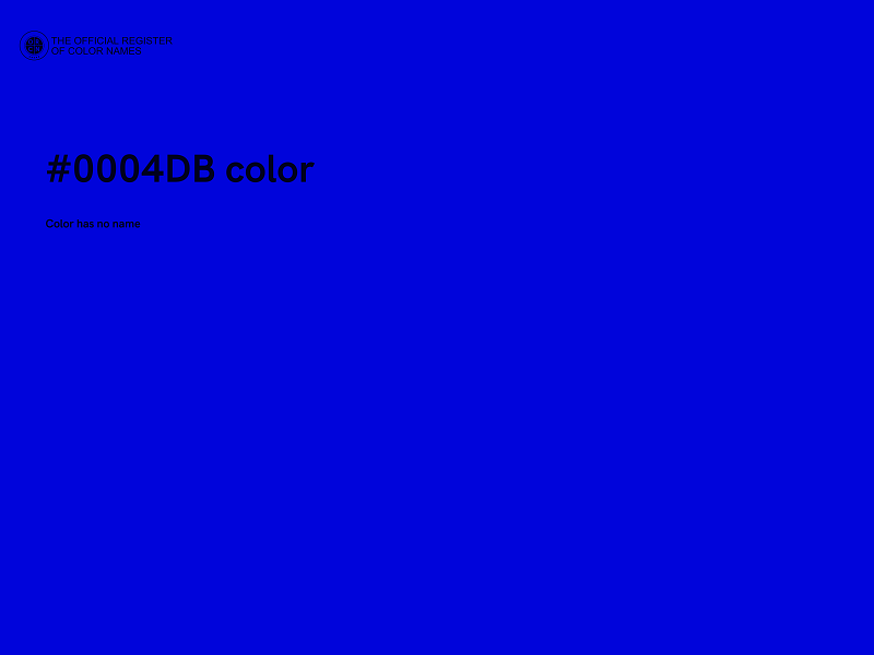 #0004DB color image