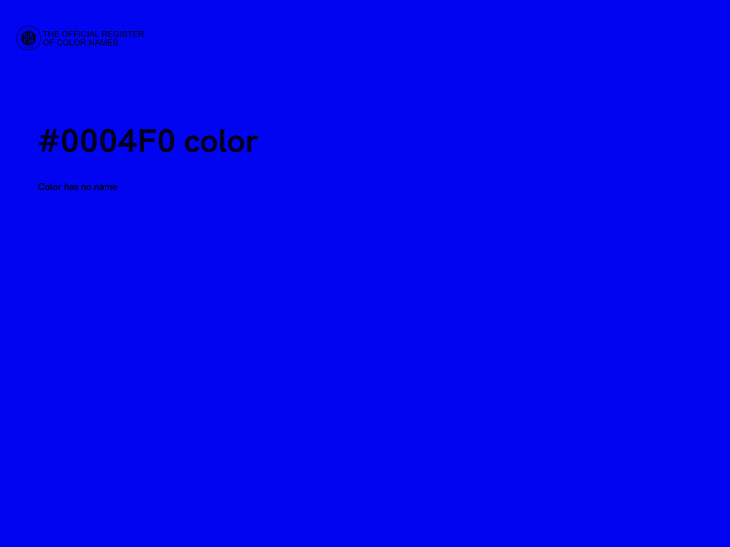 #0004F0 color image