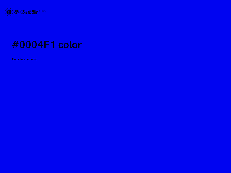 #0004F1 color image