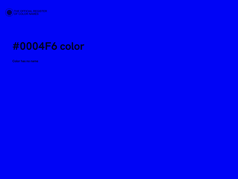 #0004F6 color image