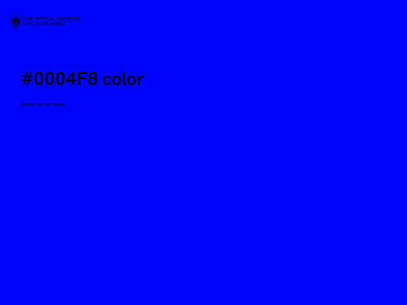 #0004F8 color image