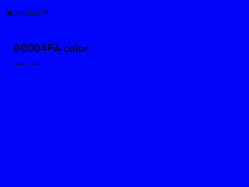 #0004FA color image
