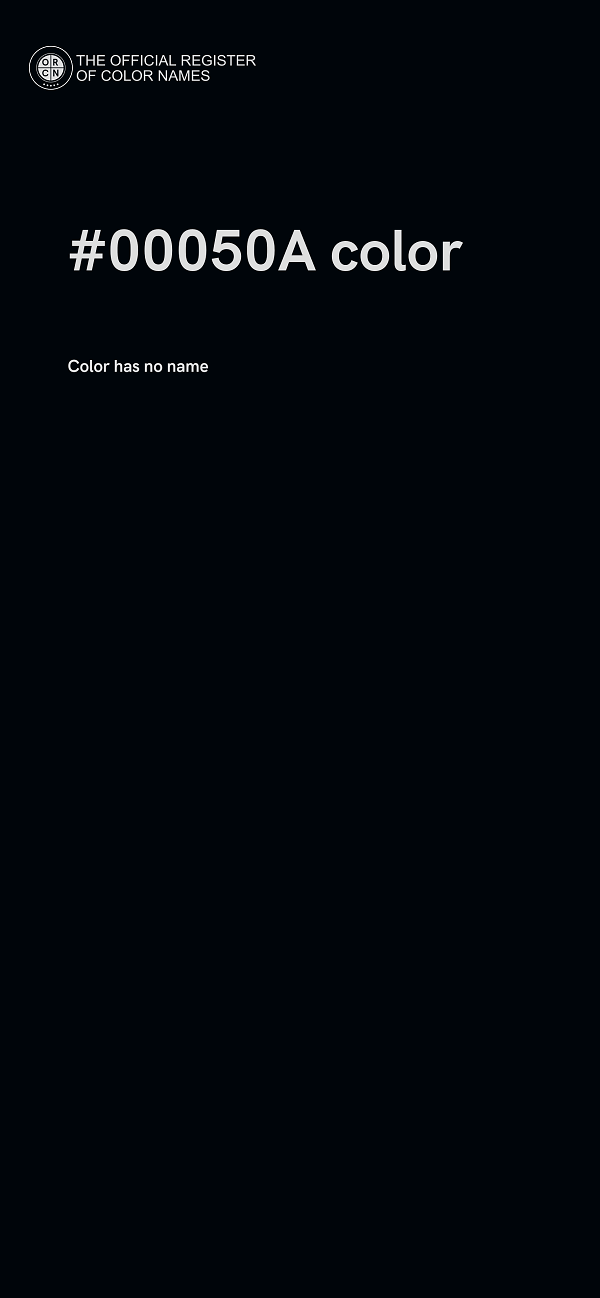 #00050A color image