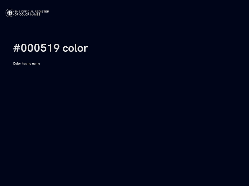 #000519 color image