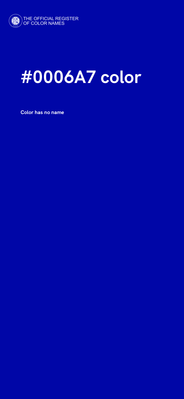 #0006A7 color image