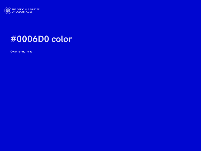 #0006D0 color image