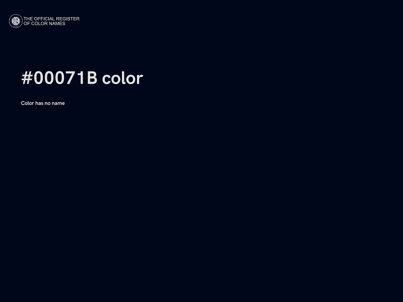 #00071B color image