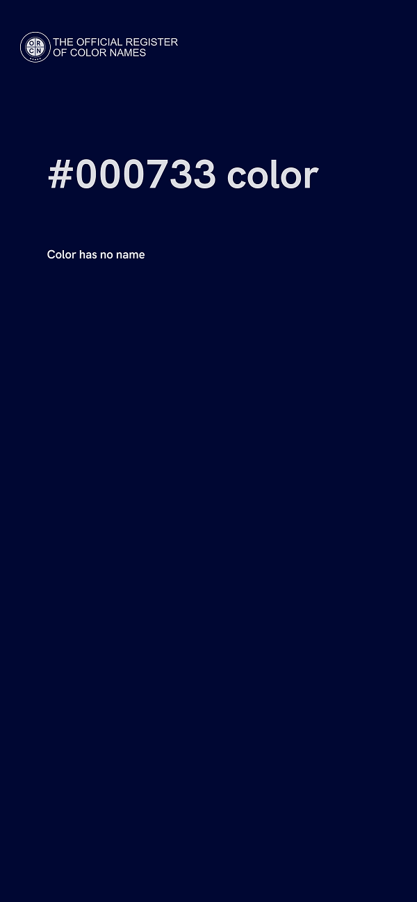 #000733 color image