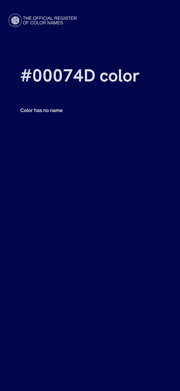 #00074D color image