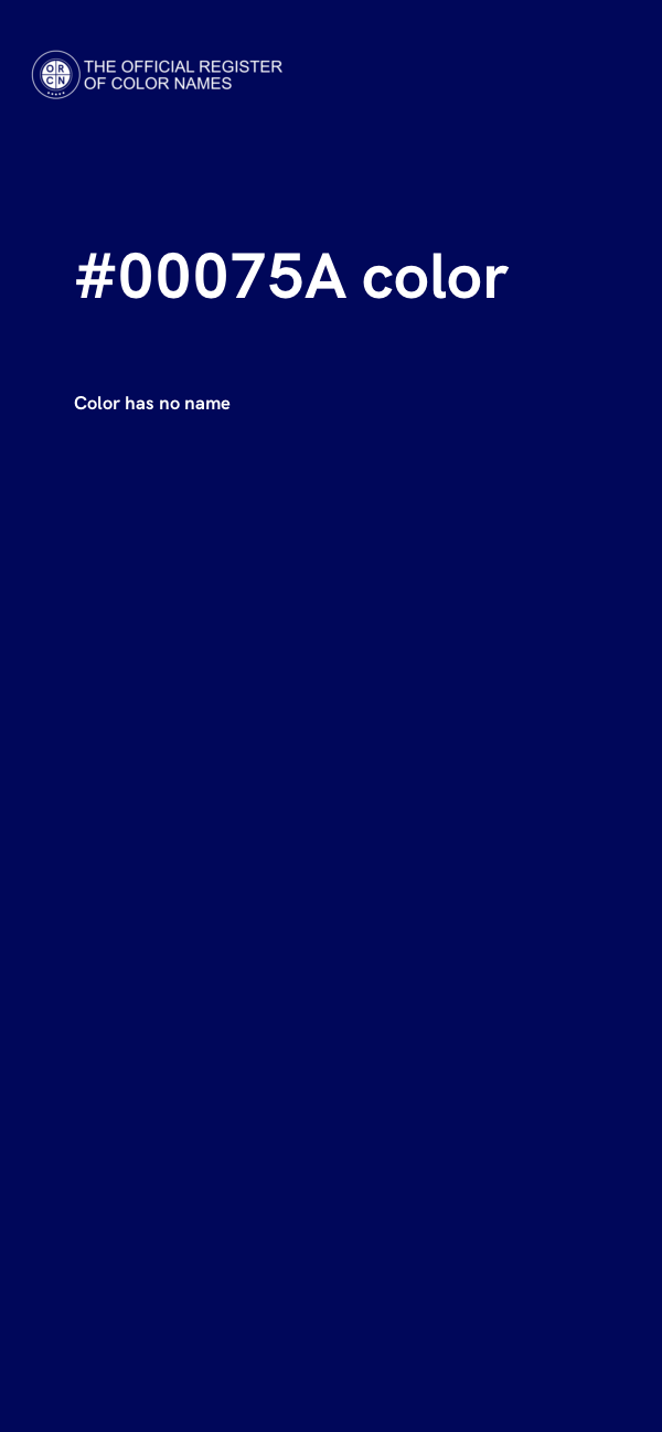 #00075A color image