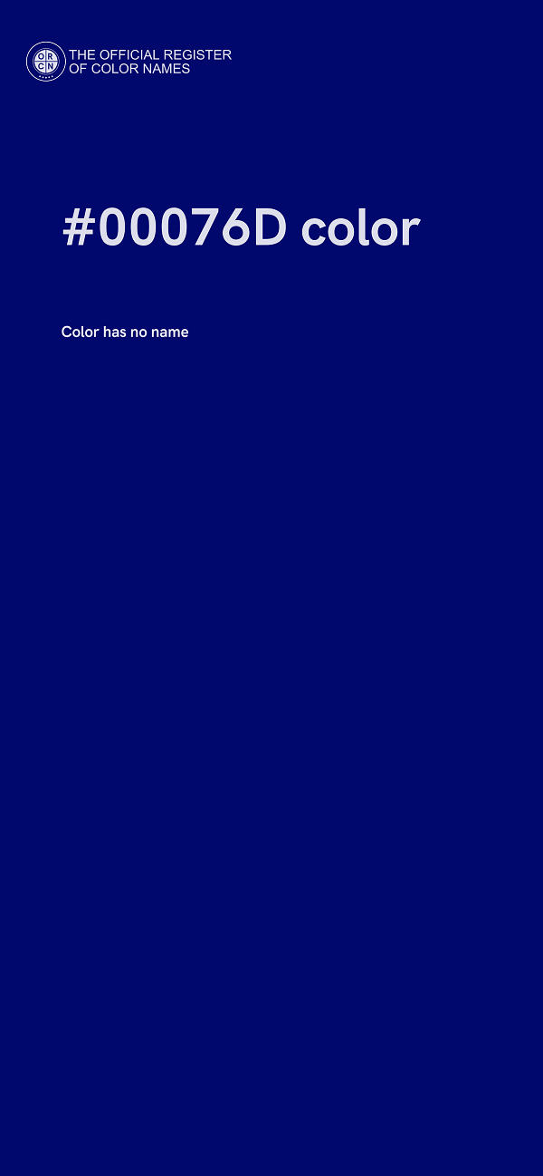 #00076D color image