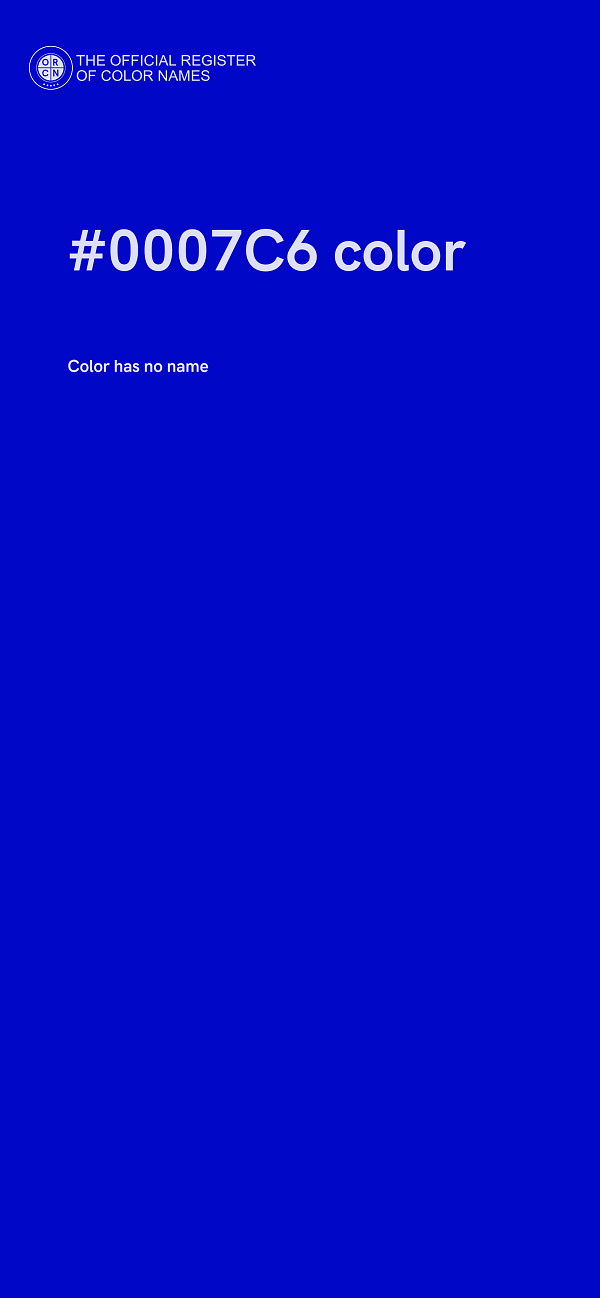 #0007C6 color image