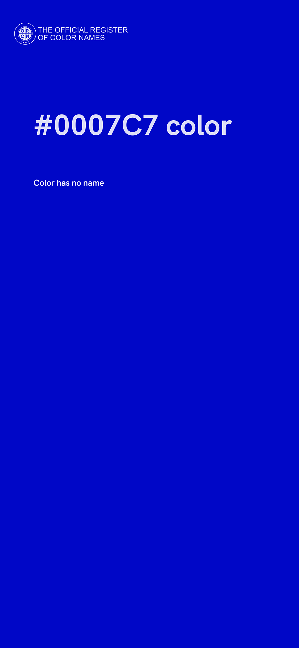 #0007C7 color image