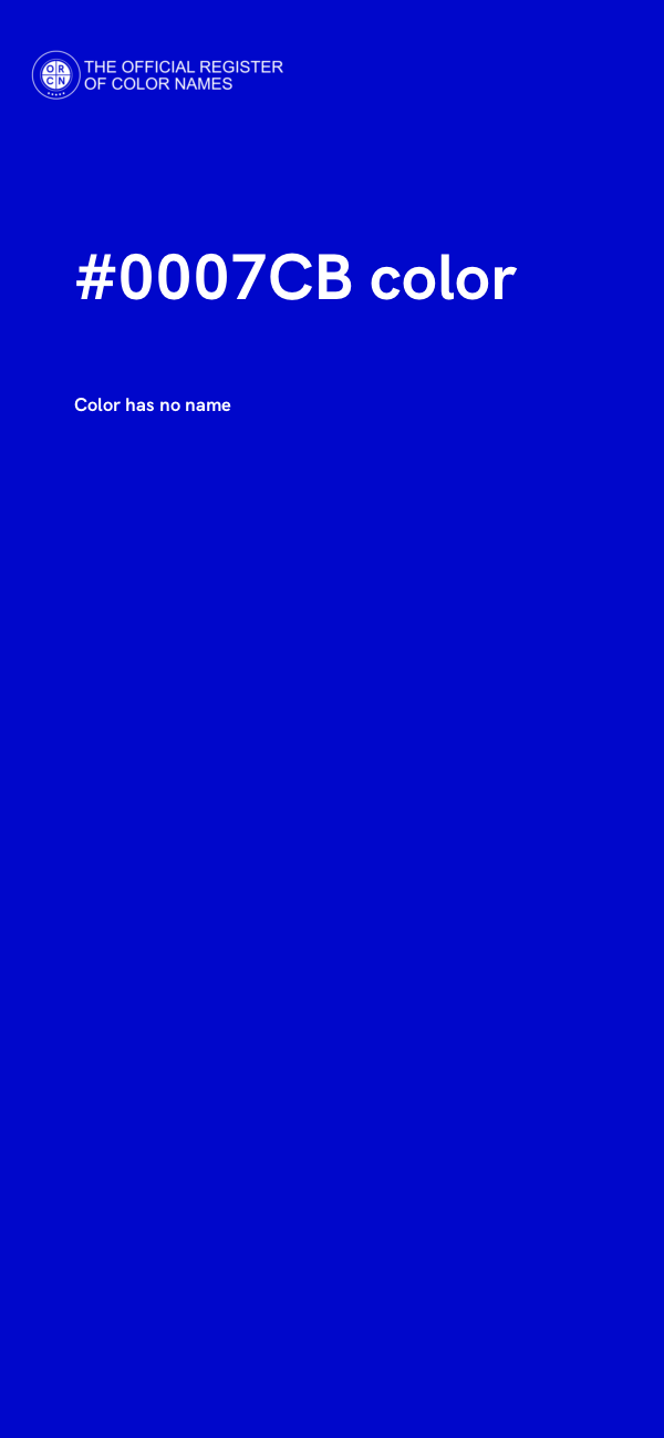 #0007CB color image