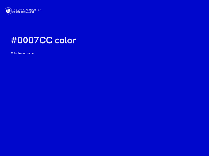 #0007CC color image