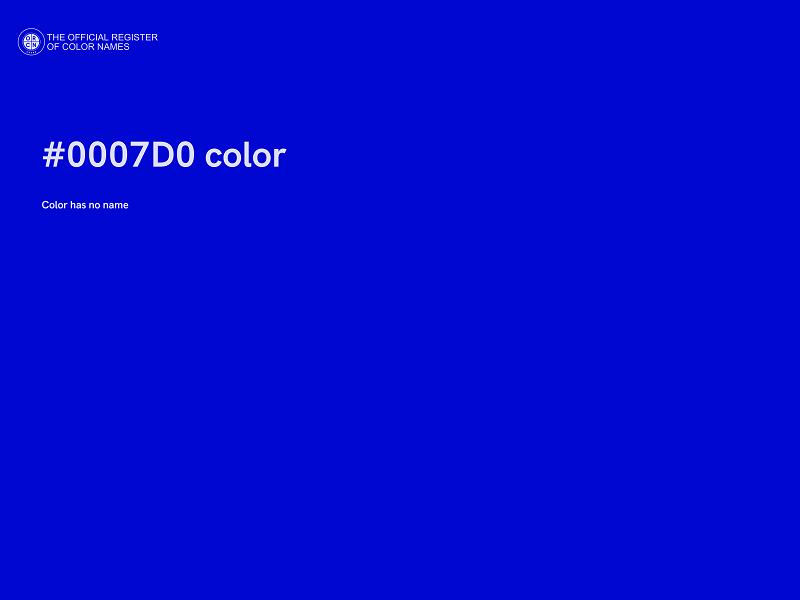 #0007D0 color image