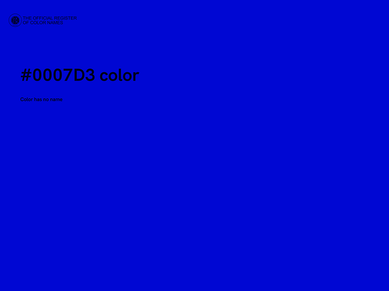 #0007D3 color image