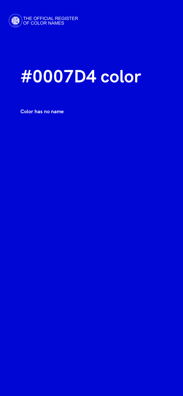 #0007D4 color image