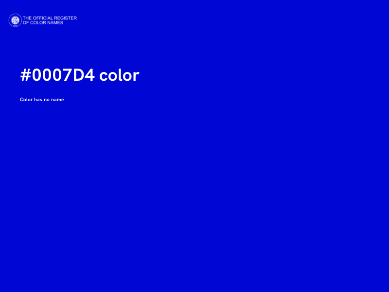 #0007D4 color image