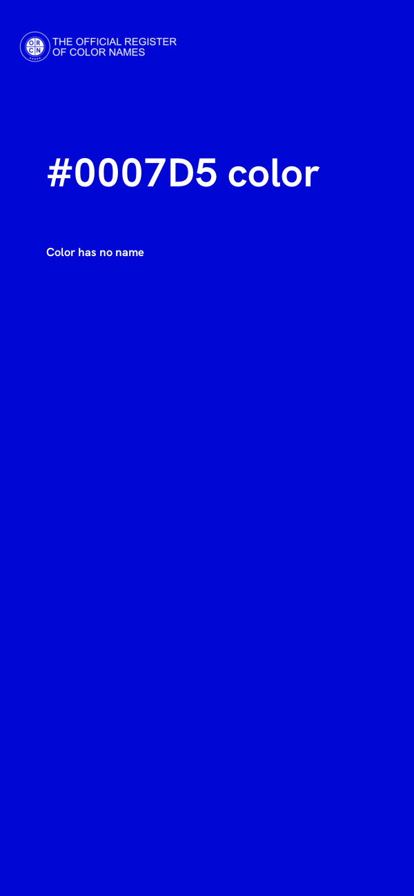 #0007D5 color image