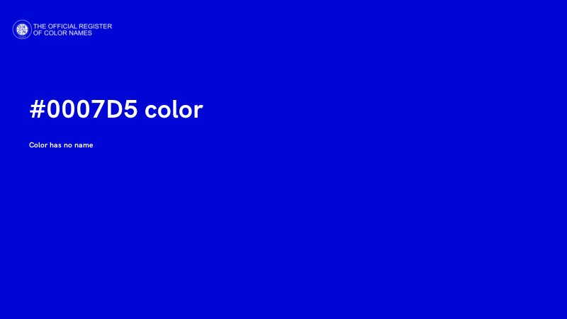 #0007D5 color image