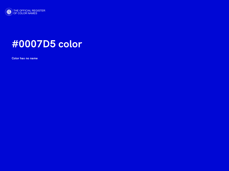 #0007D5 color image
