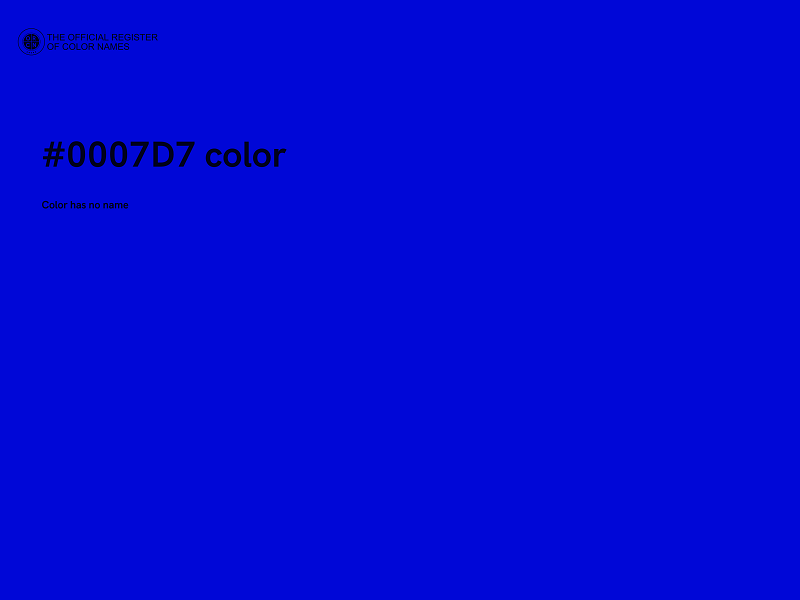 #0007D7 color image