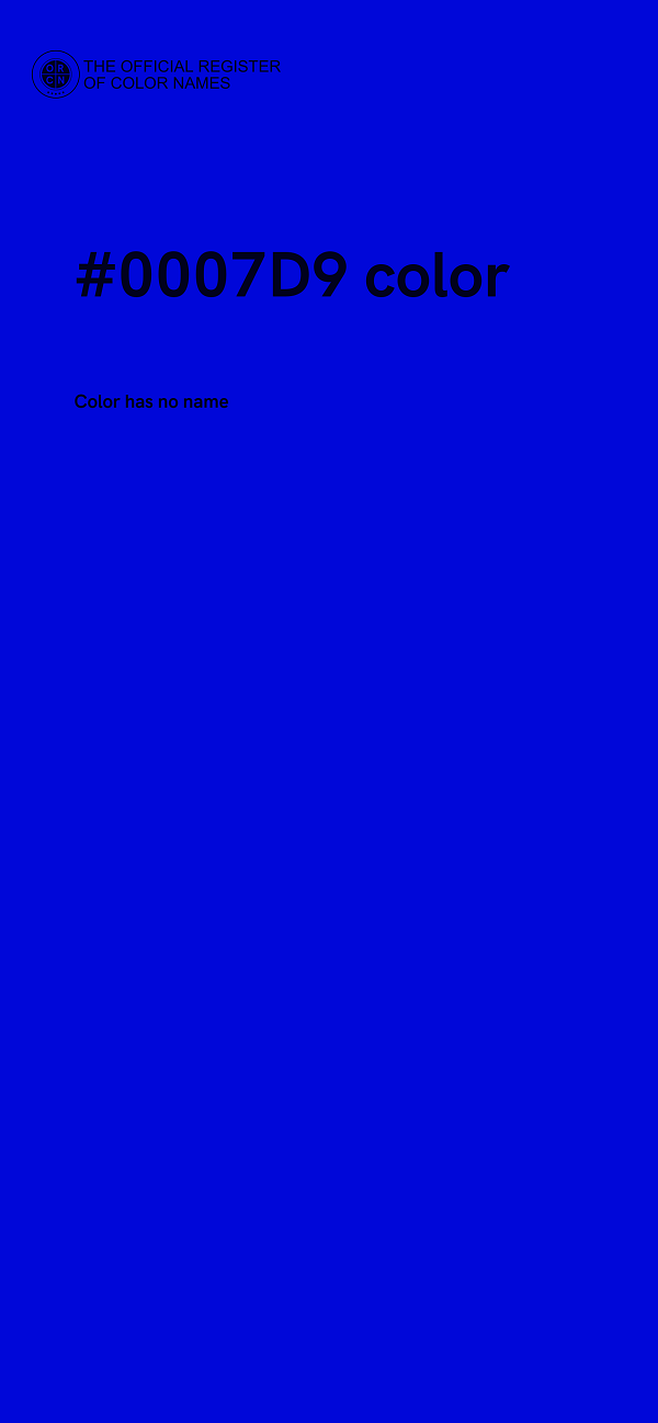 #0007D9 color image