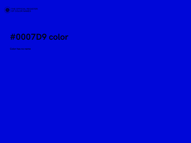 #0007D9 color image