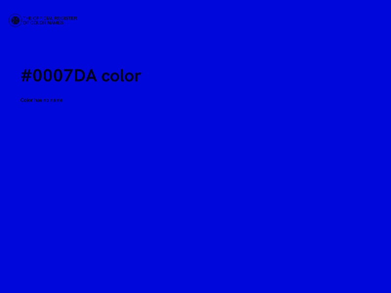 #0007DA color image
