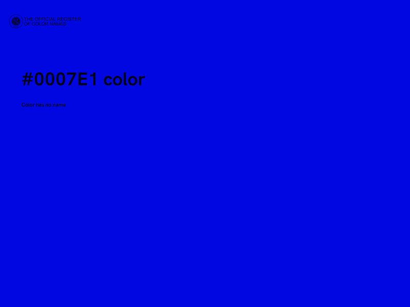 #0007E1 color image