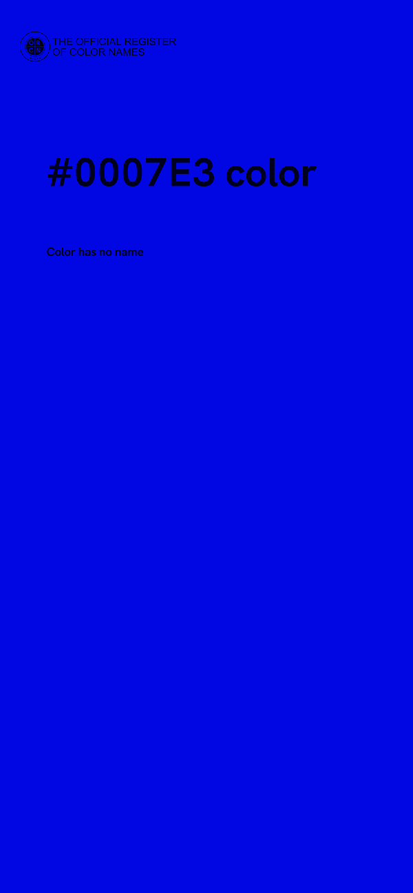 #0007E3 color image