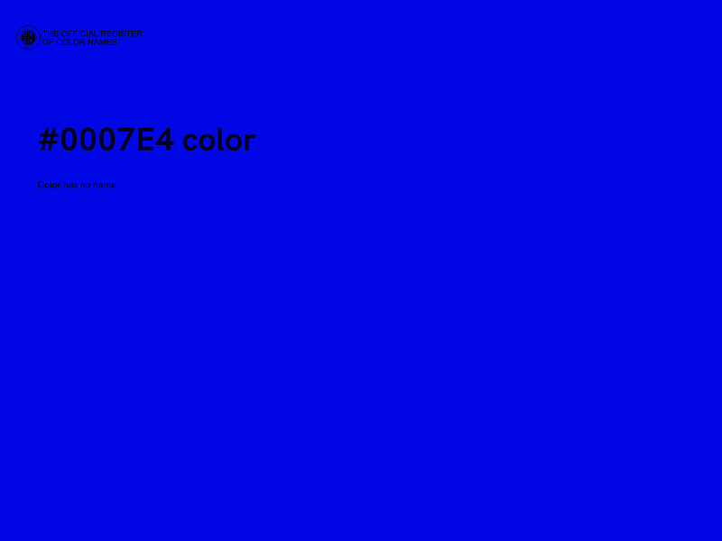 #0007E4 color image