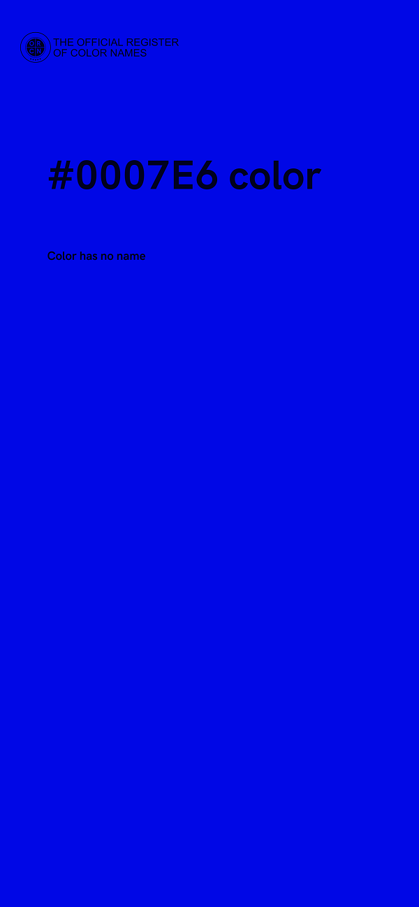 #0007E6 color image