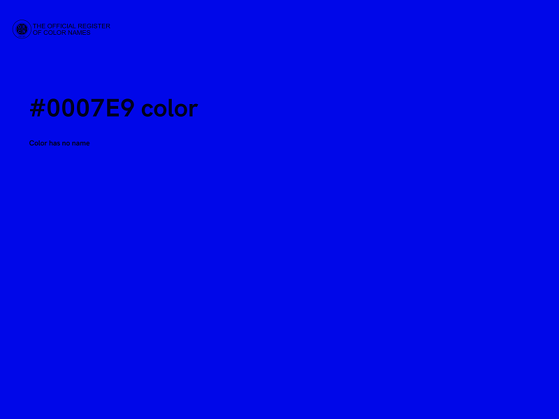 #0007E9 color image