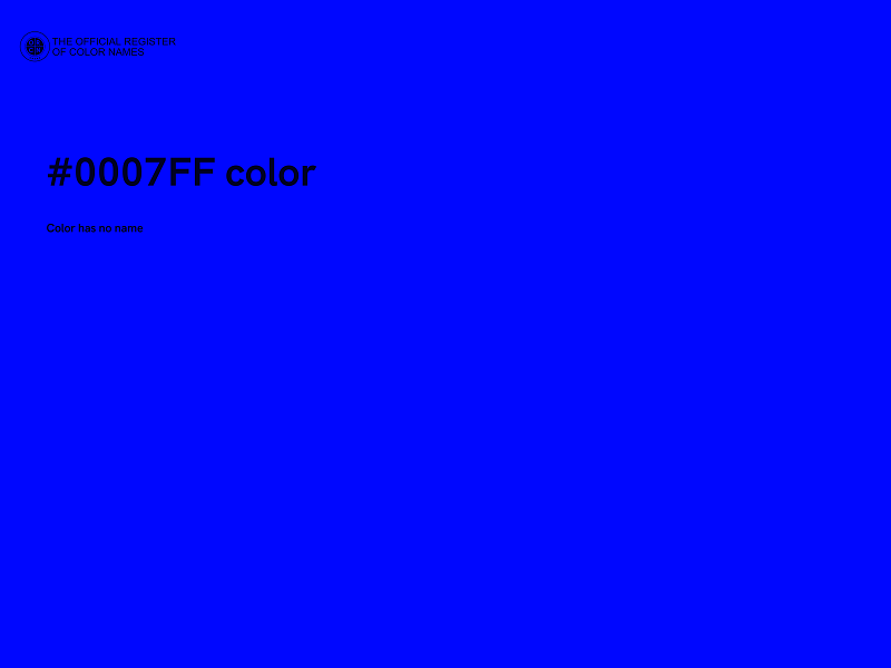 #0007FF color image