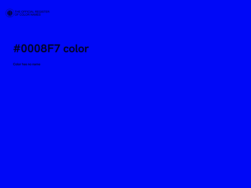 #0008F7 color image