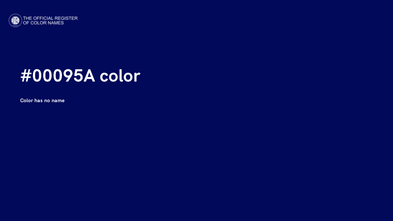 #00095A color image