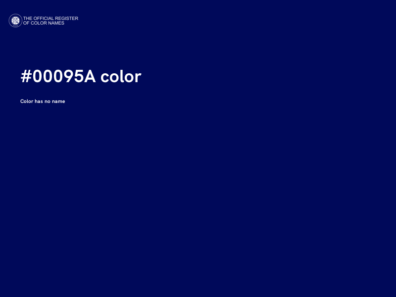 #00095A color image