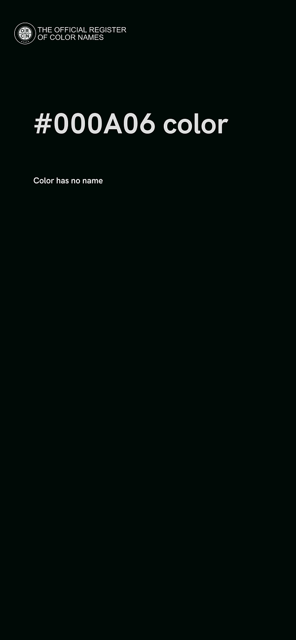#000A06 color image