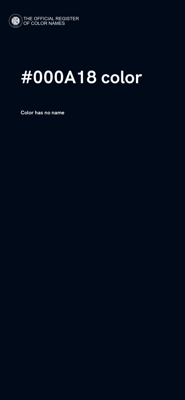 #000A18 color image