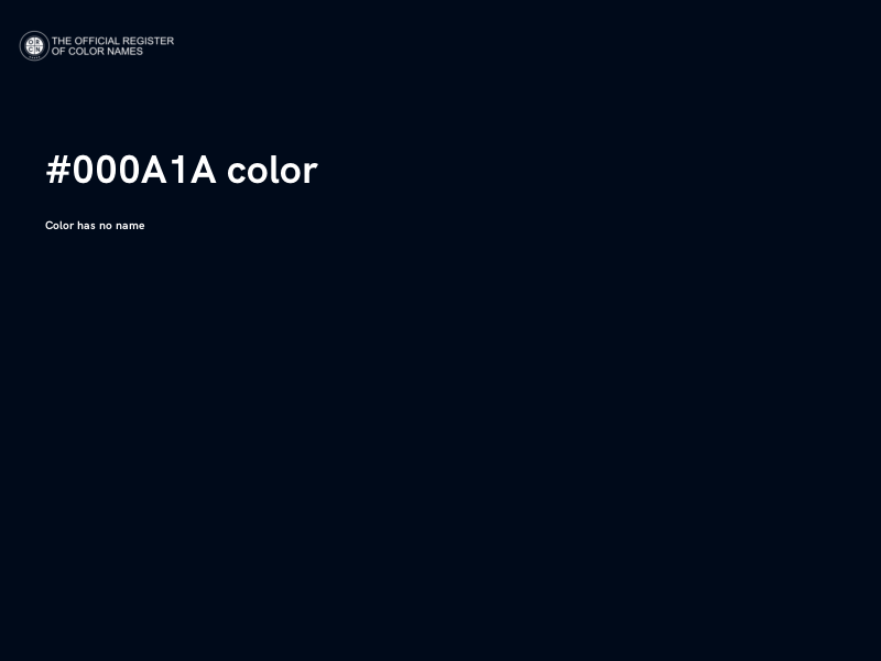 #000A1A color image