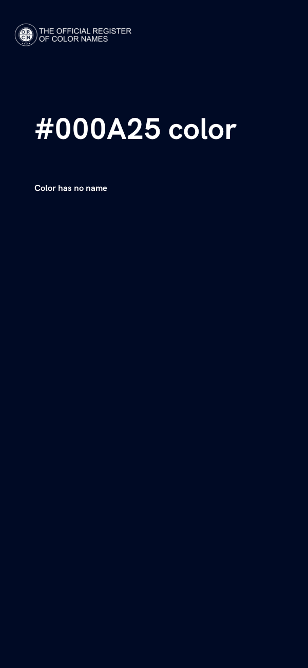 #000A25 color image